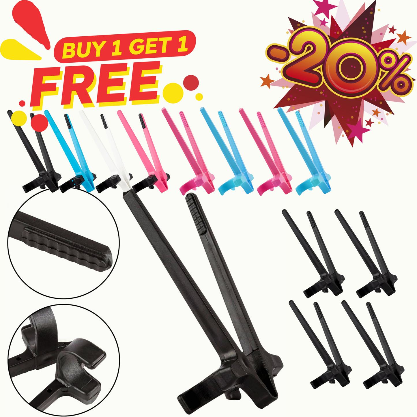 SnapSnack-Snack tongs(4 pcs)+(4 pcs for free!)